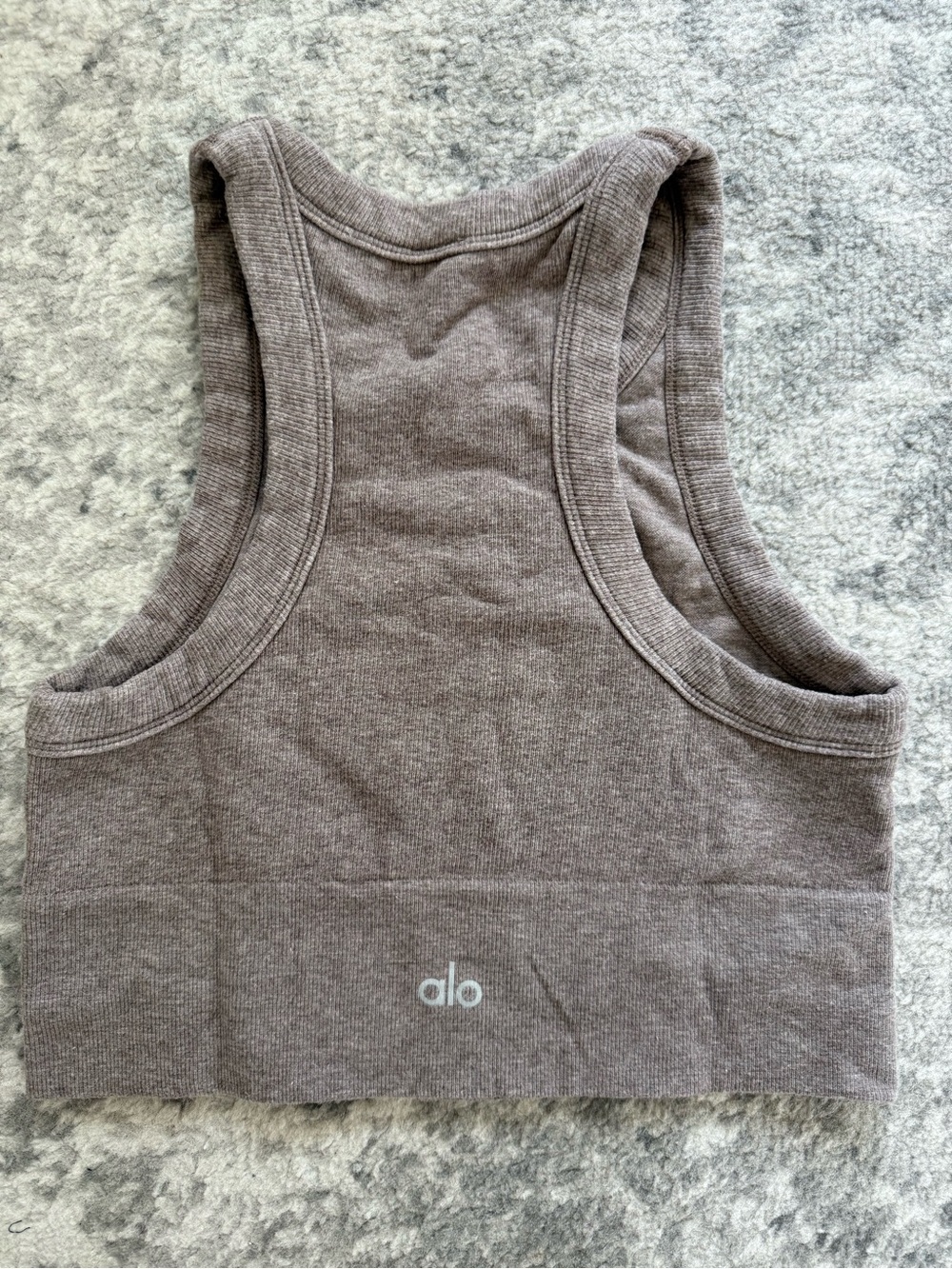 ALO Seamless Delight High Neck Bra (Taupe)